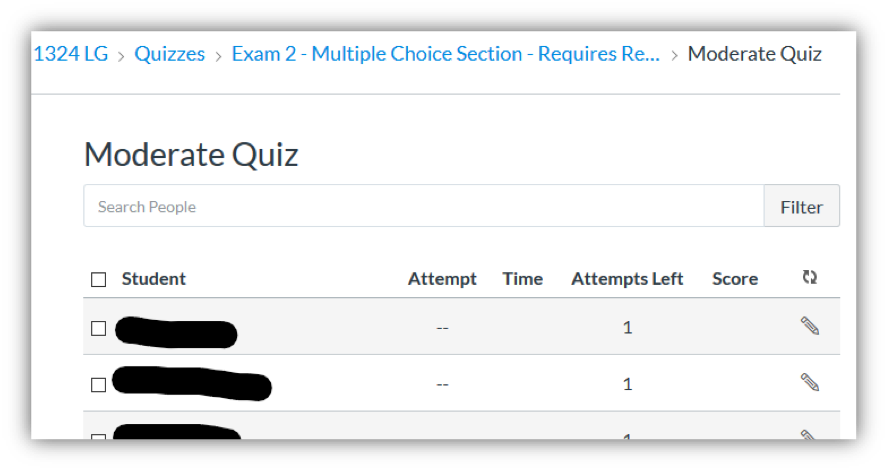 Screenshot of the Canvas page with the pencil icon selected
