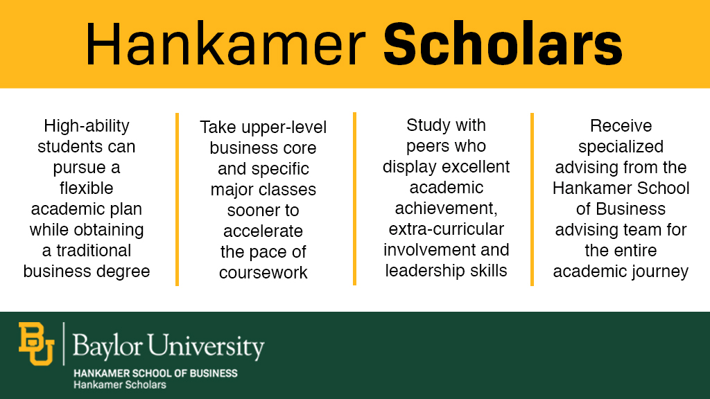 Hankamer Scholars InfoGraphic