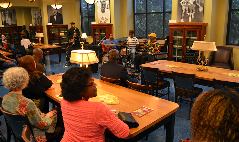 Photo of cultural music event in Carroll Library