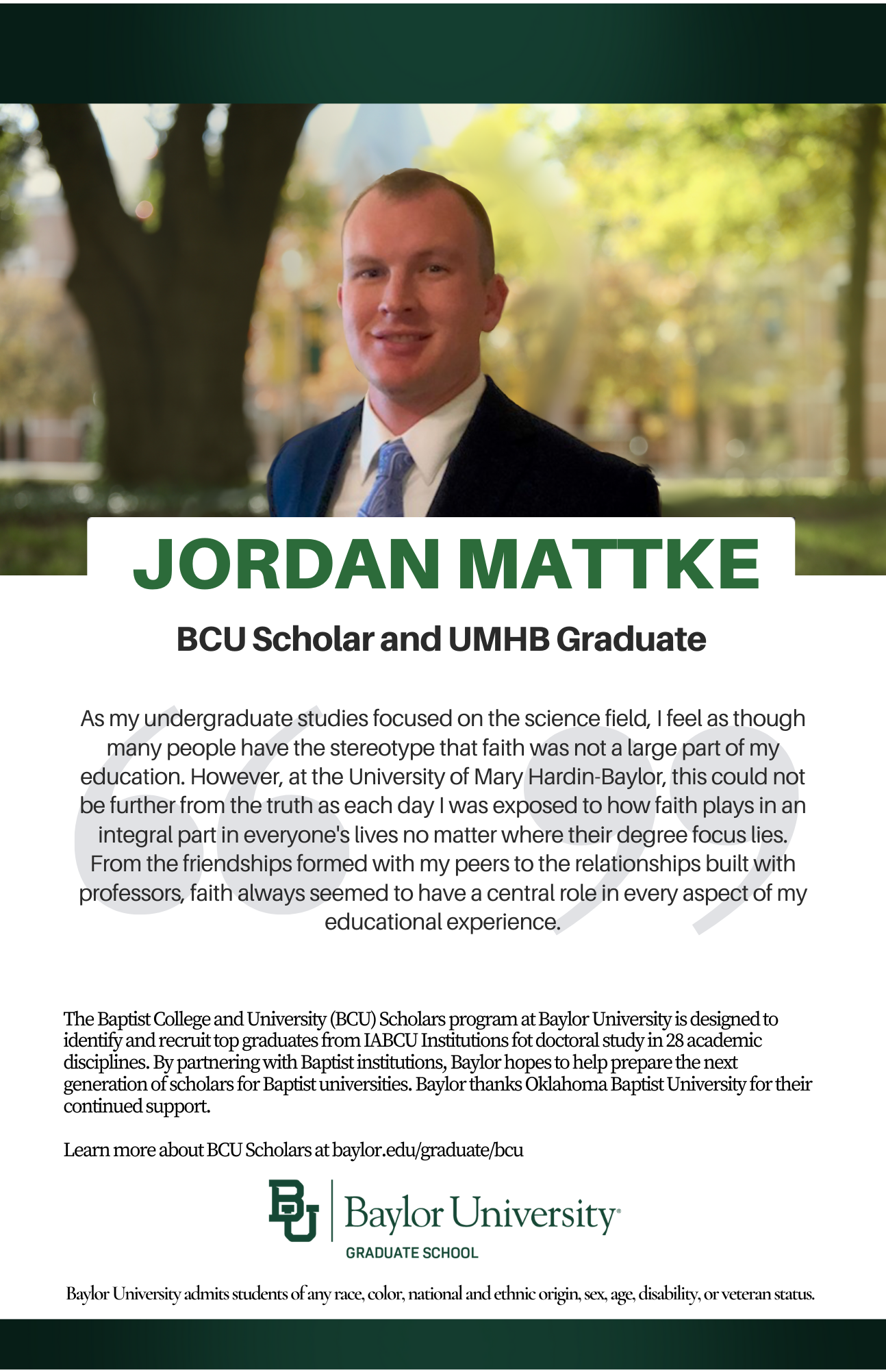 Jordan Mattke BCU ad