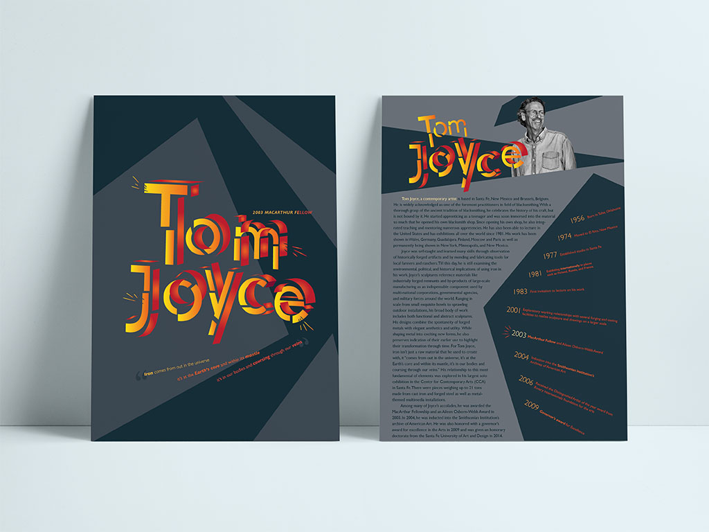 Maggie Liu,
Tom Joyce Poster,
Adobe Illustrator, Fall 2019