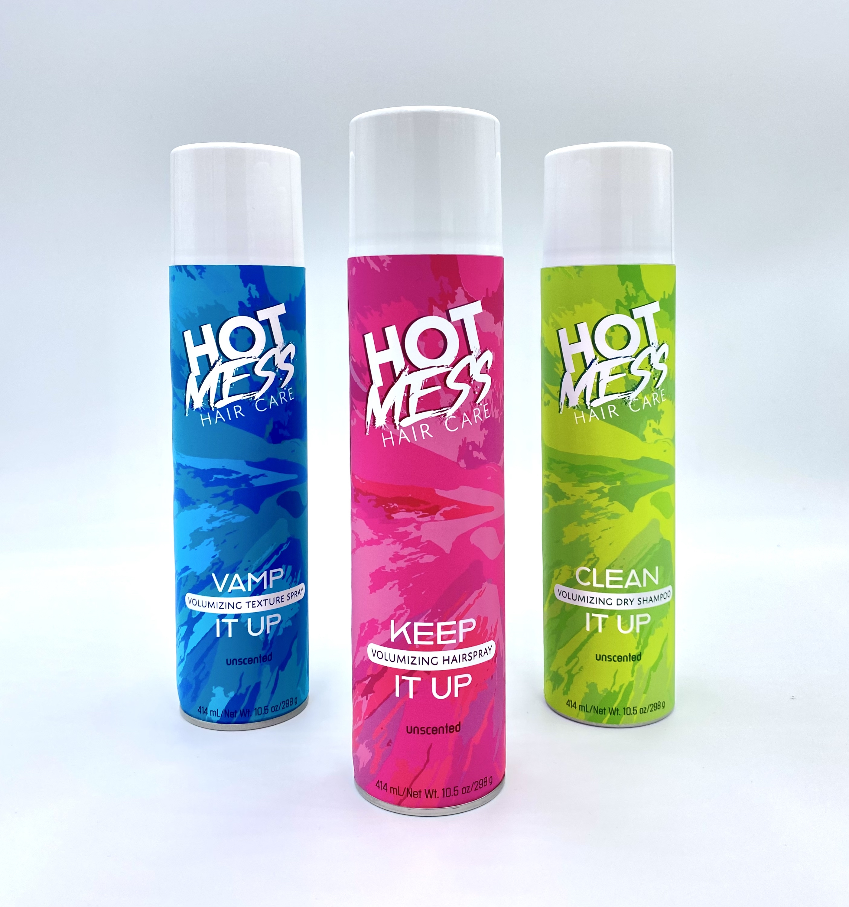 Catherine Ellis,
Hot Mess Hair Care,
Package Design, Spring 2021