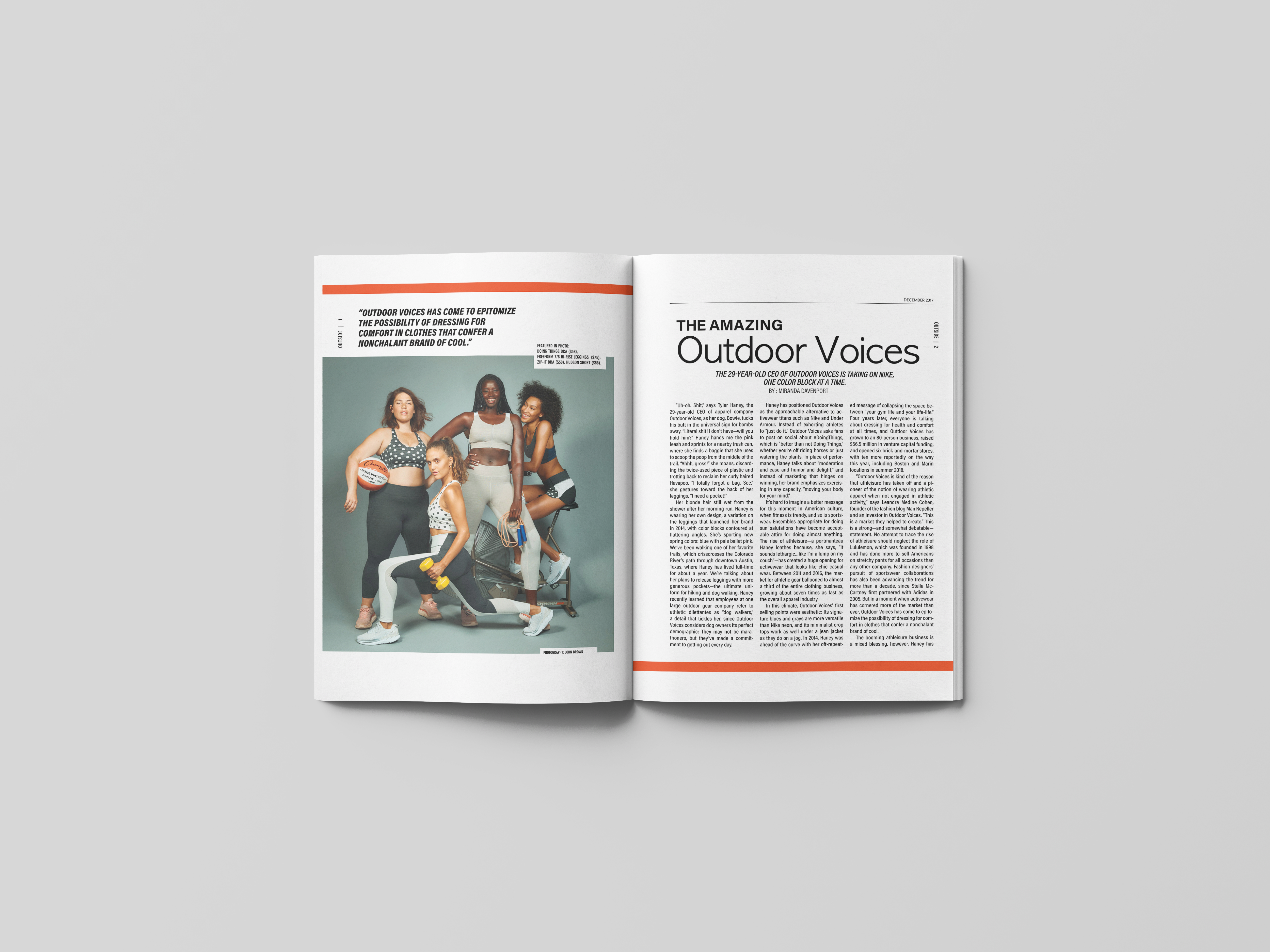 Maggie Lemley,
Outdoor Voices Spread 1,
Publication, Fall 2018