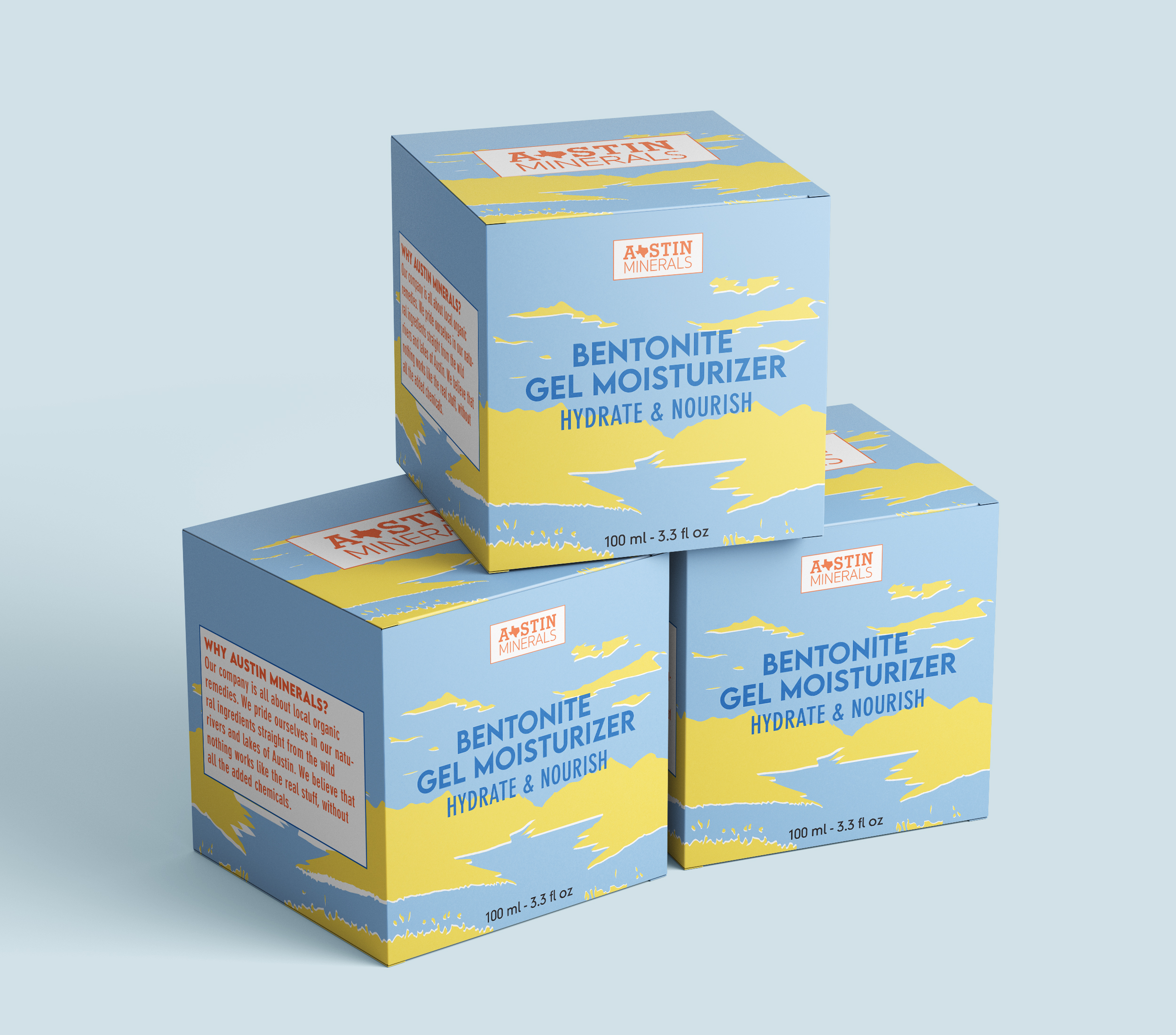 Maggie Lemley,
Austin Minerals Cosmetics (Design 1),
Package Design, Fall 2019