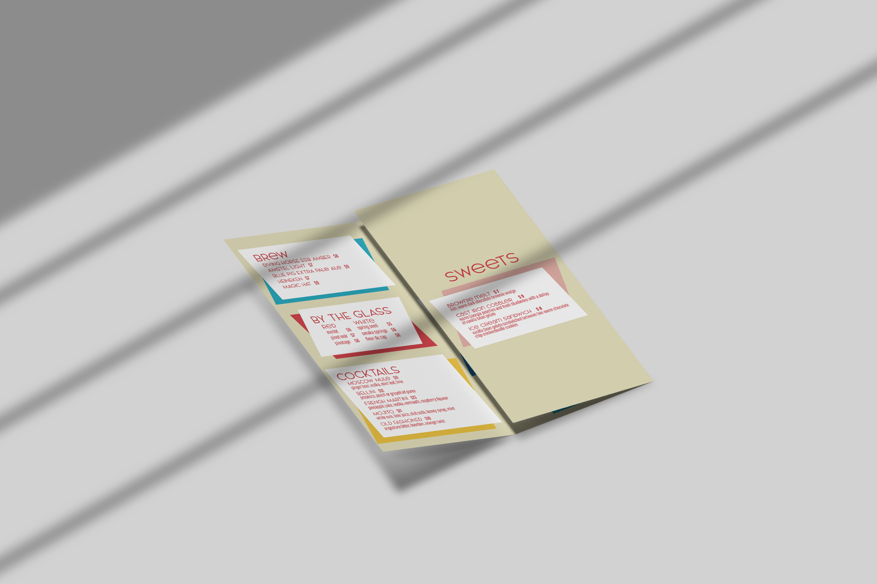 Maggie Lemley,
Burgers & Dogs Brew Haus Menu (Detail 3),
Branding, Date