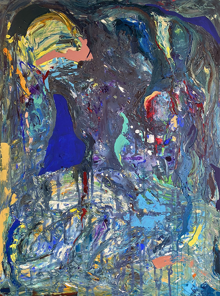 Sarah Willis, Acid Rain, Acrylic on Canvas, March 2021, 48