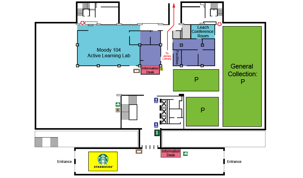 Map and Location Guide Moody & Jones Libraries University Libraries