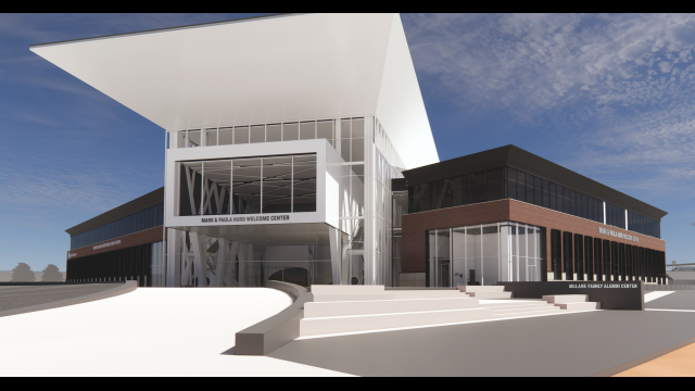 Mark & Paula Hurd Welcome Center Architectural Rendering 2021