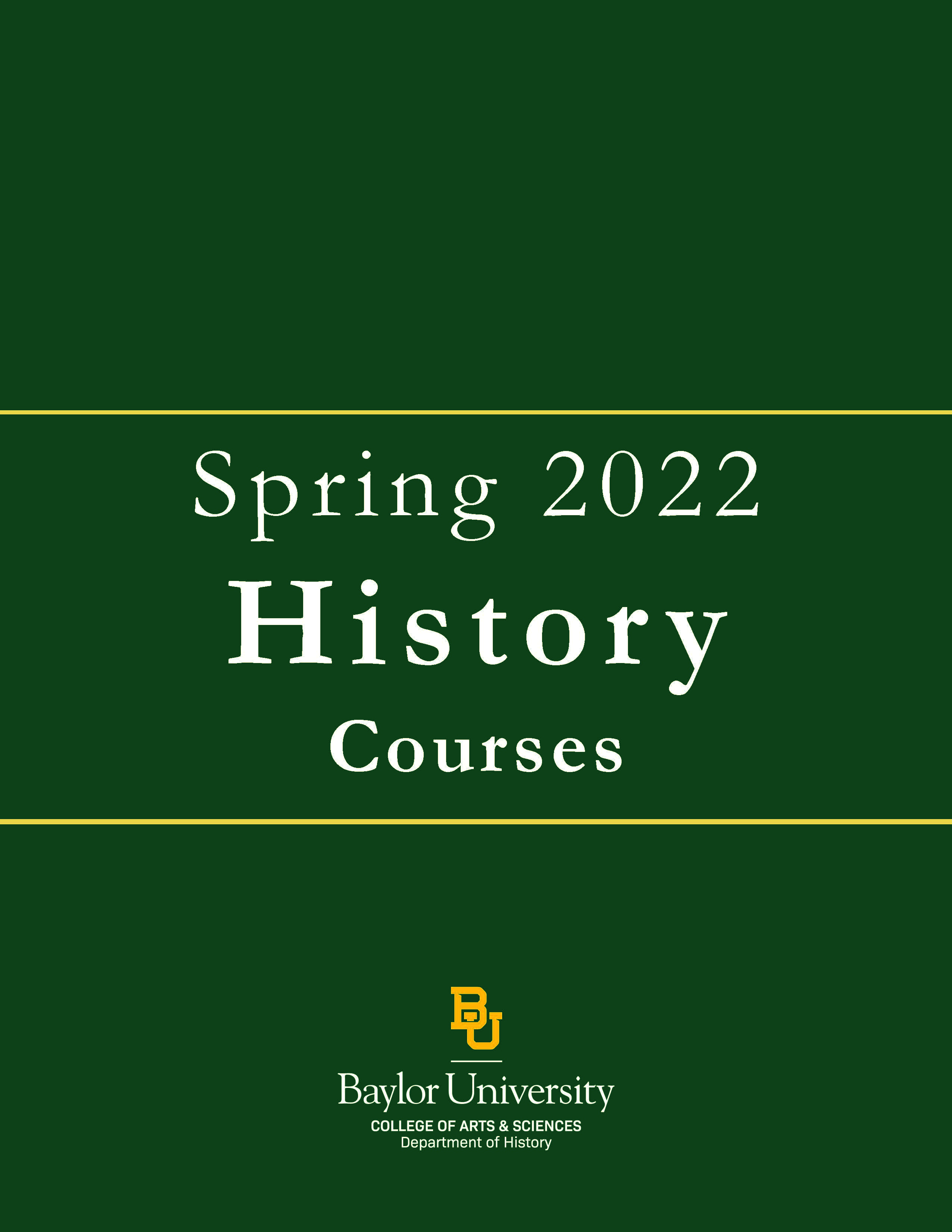 Course Descriptions | History Department | Baylor University