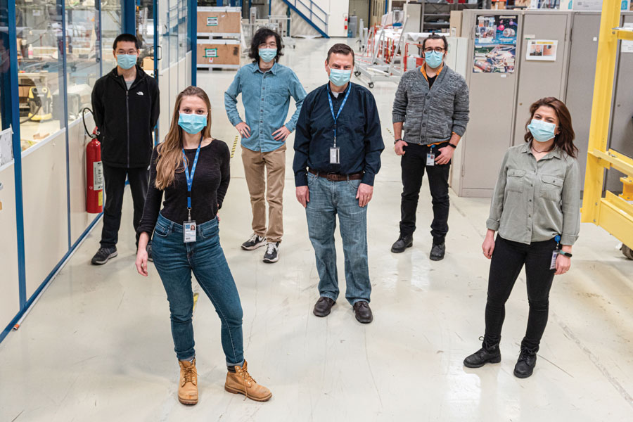 Dr. Jay Dittmann (center) and a group of HCAL physicists at CERN (photo courtesy CERN)