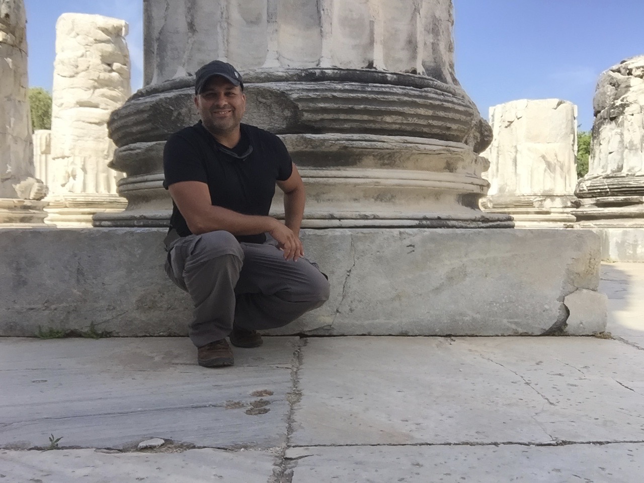 Christopher Wood in Dydma, Turkey, site of the Temples of Apollo and Artemis.