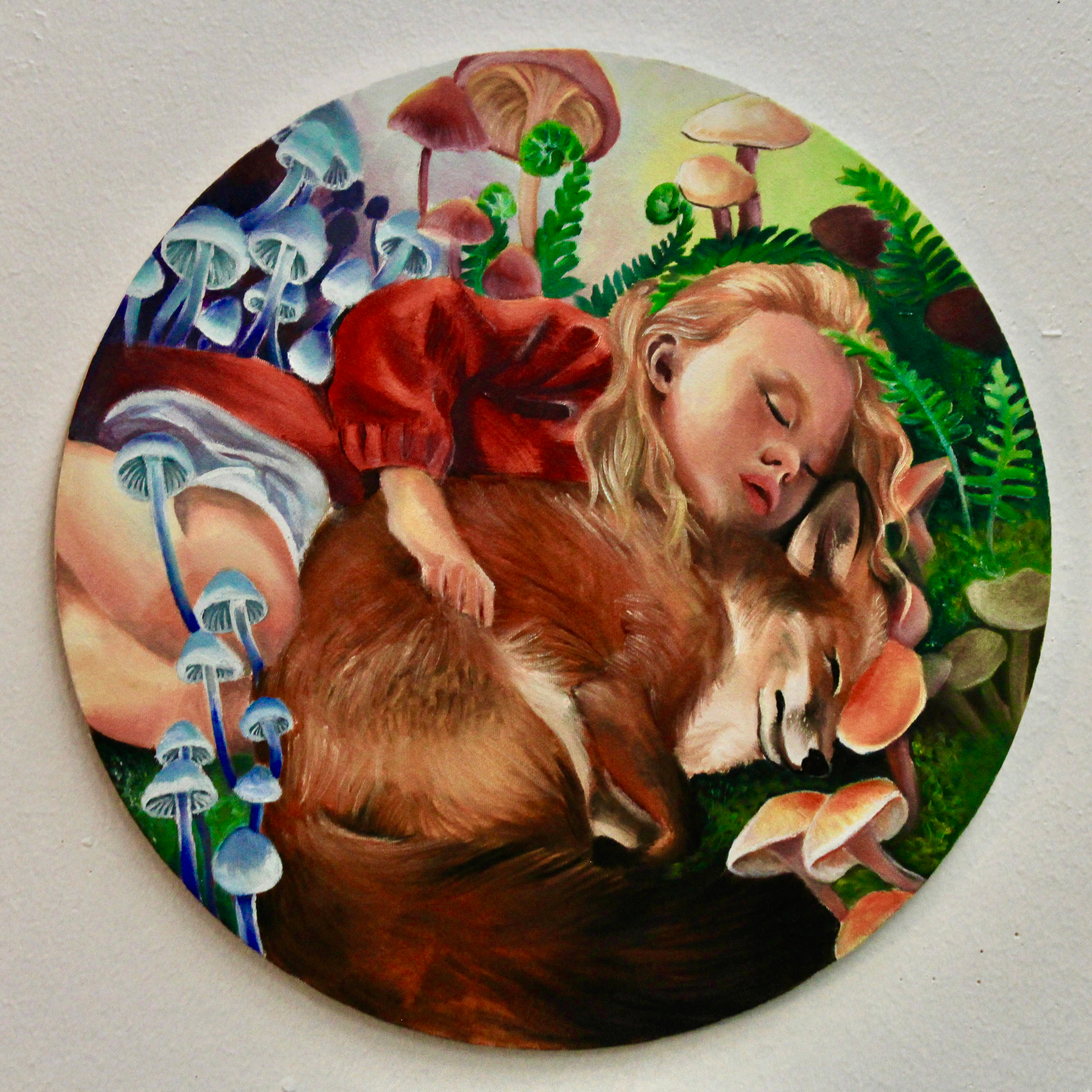 Allison German, Bedtime Story, Oil on Canvas, 2021, 18in.