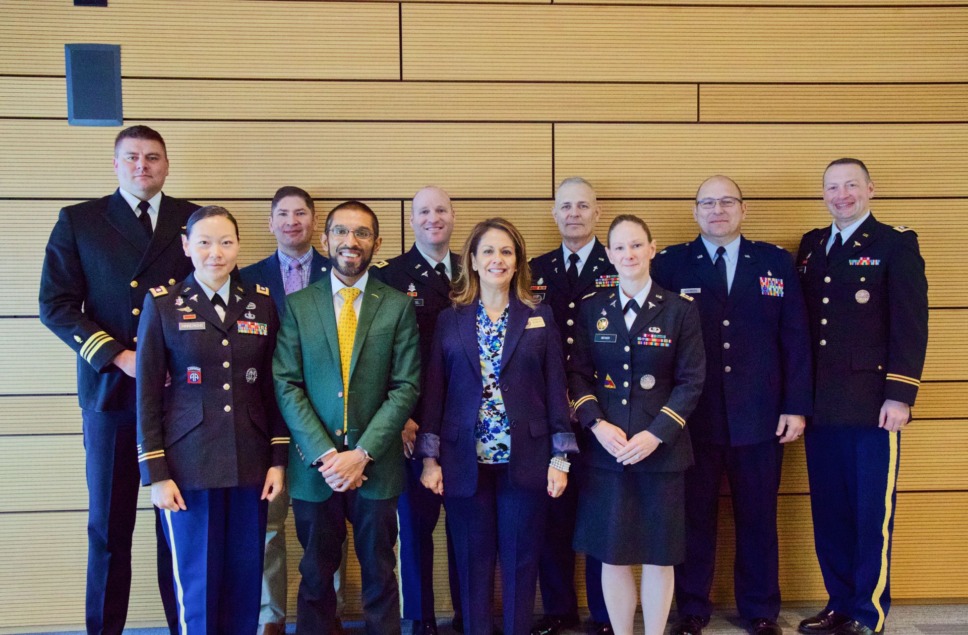 Group Image of Army-Baylor faculty with Dean Dr. Mazumder
