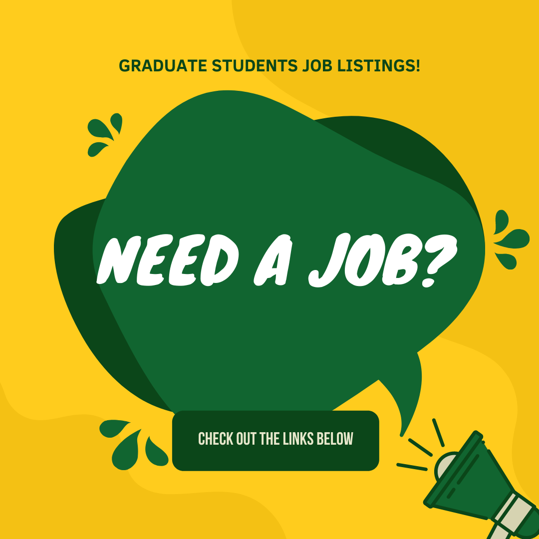 Graduate Student Job Listings Spring 2022. Click the Links Below for listings.