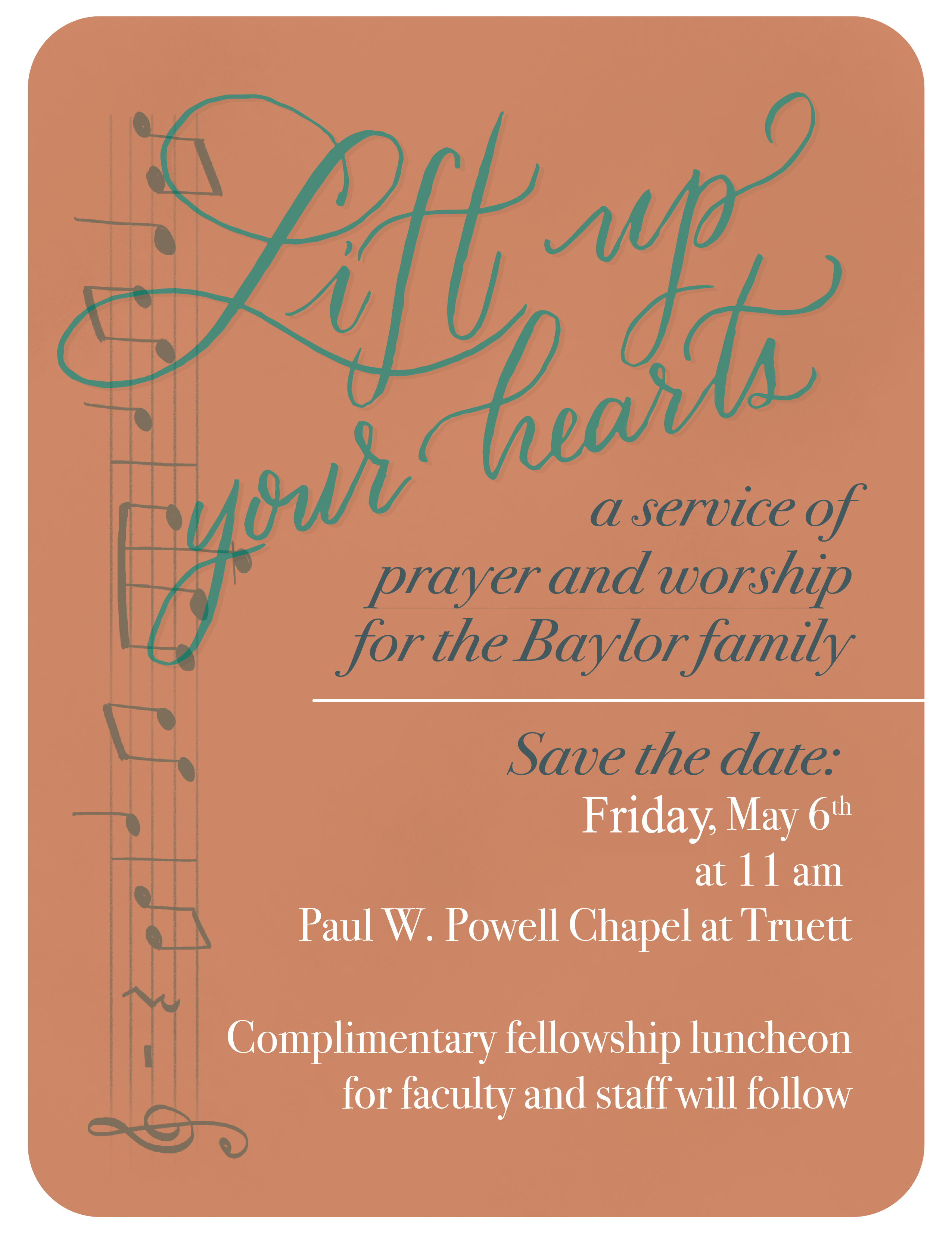 Lift Up Your Hearts Save the Date 2022