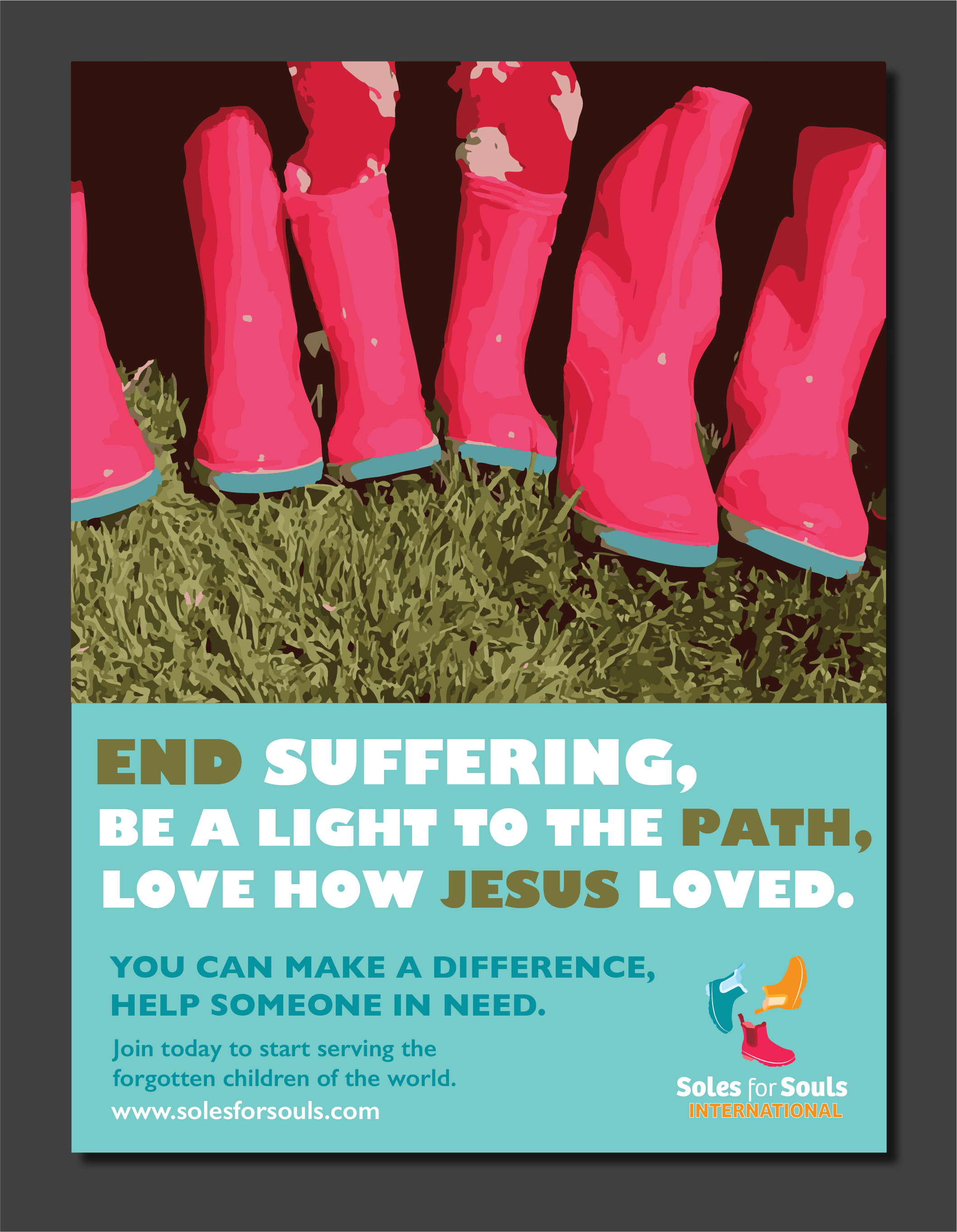 Soles for Souls Promotional Poster<br>2022<br>Epson InkJet Print<br>40 x 32