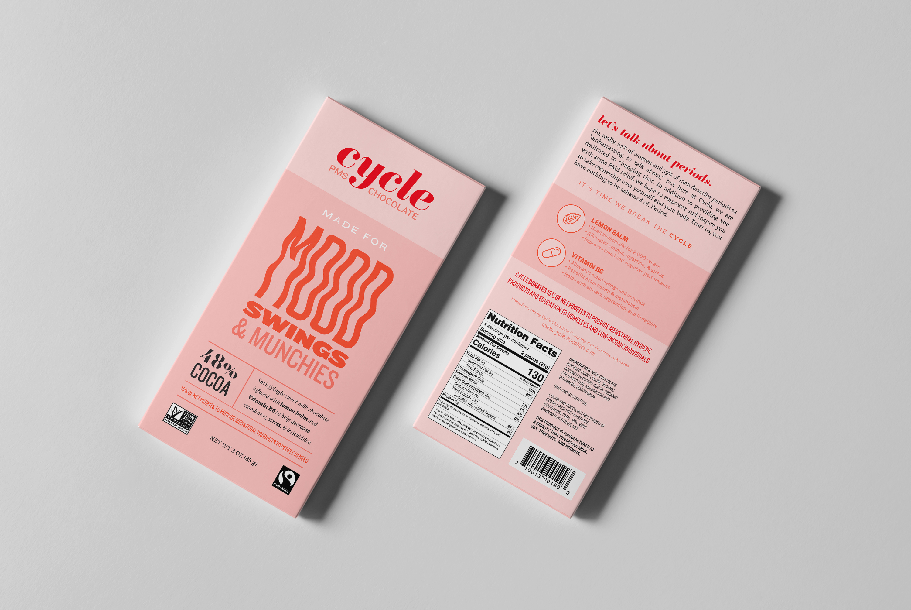 Cycle: PMS Chocolate Bars Mood<br>2022<br>Epson InkJet Print<br>6 x 9 x 2.5