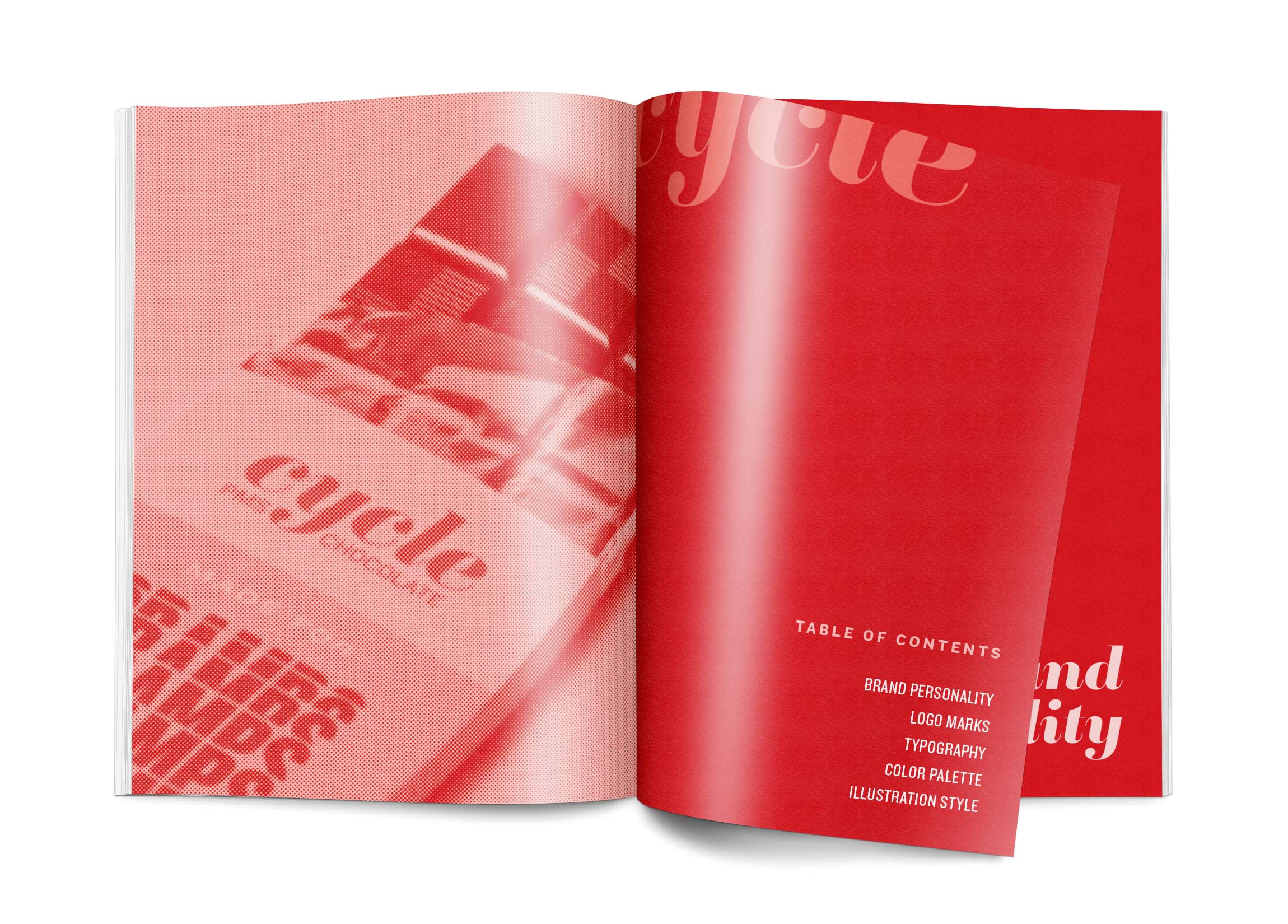 Cycle: PMS Chocolate Brand Guide Red<br>2022<br>Epson InkJet Print<br>8.5 x 11