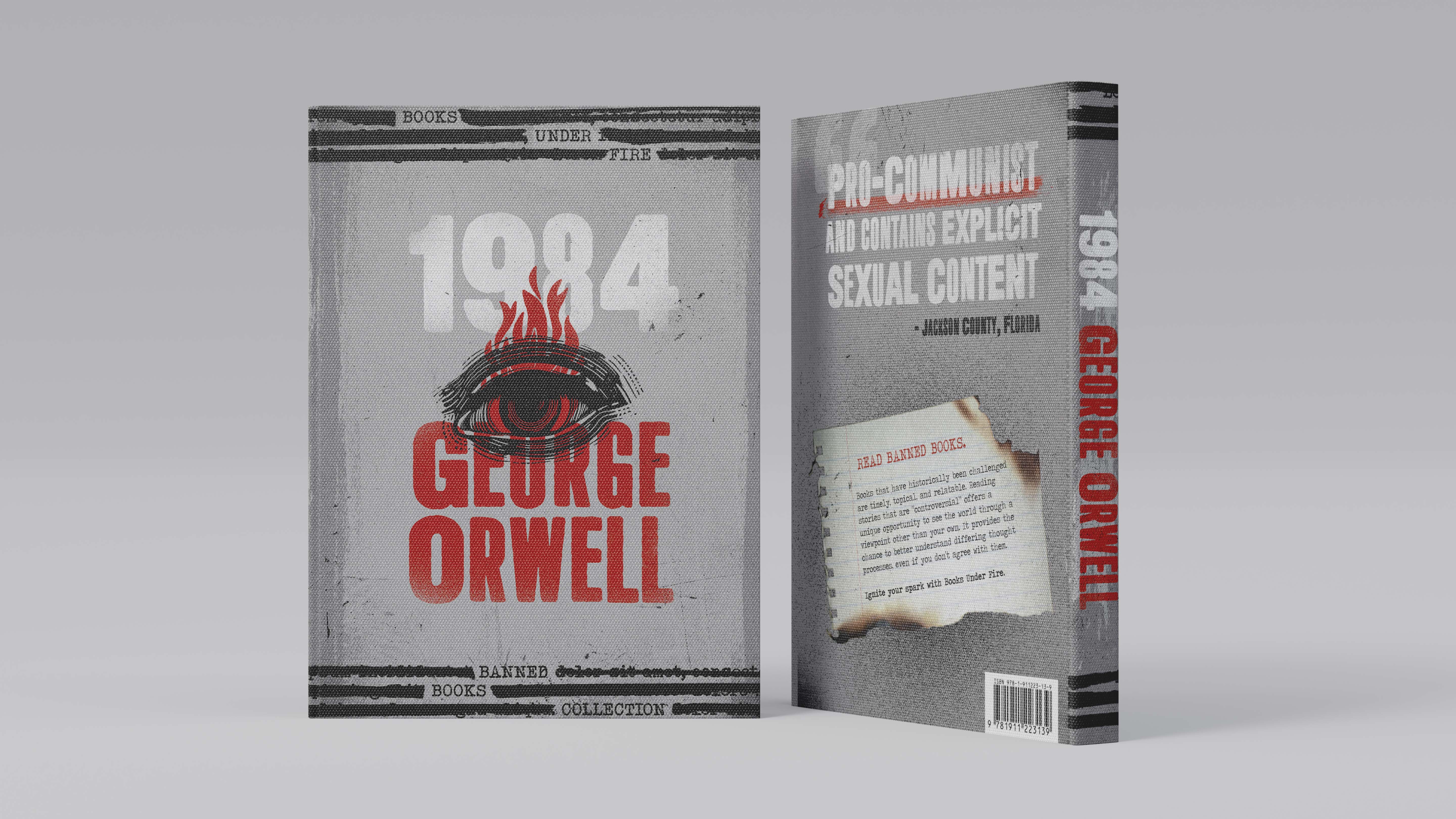 Books Under Fire: Banned Books Collection Orwell<br>2022<br>Epson InkJet Print<br>9.5 x 16 x 16