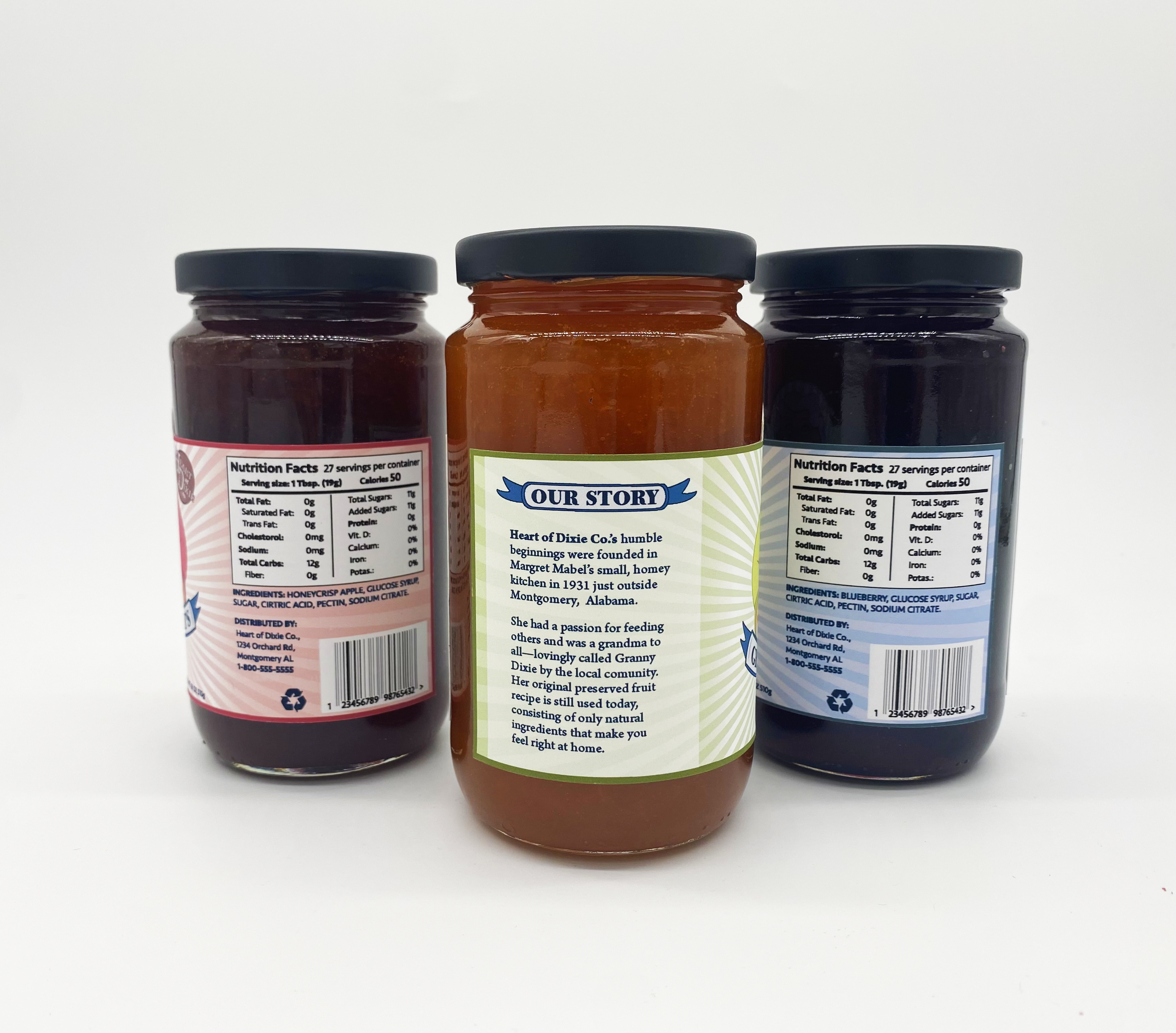 Granny Dixie’s Preserves Back<br>2022<br>Epson InkJet Print<br>5 x 2.5 x 2.5
