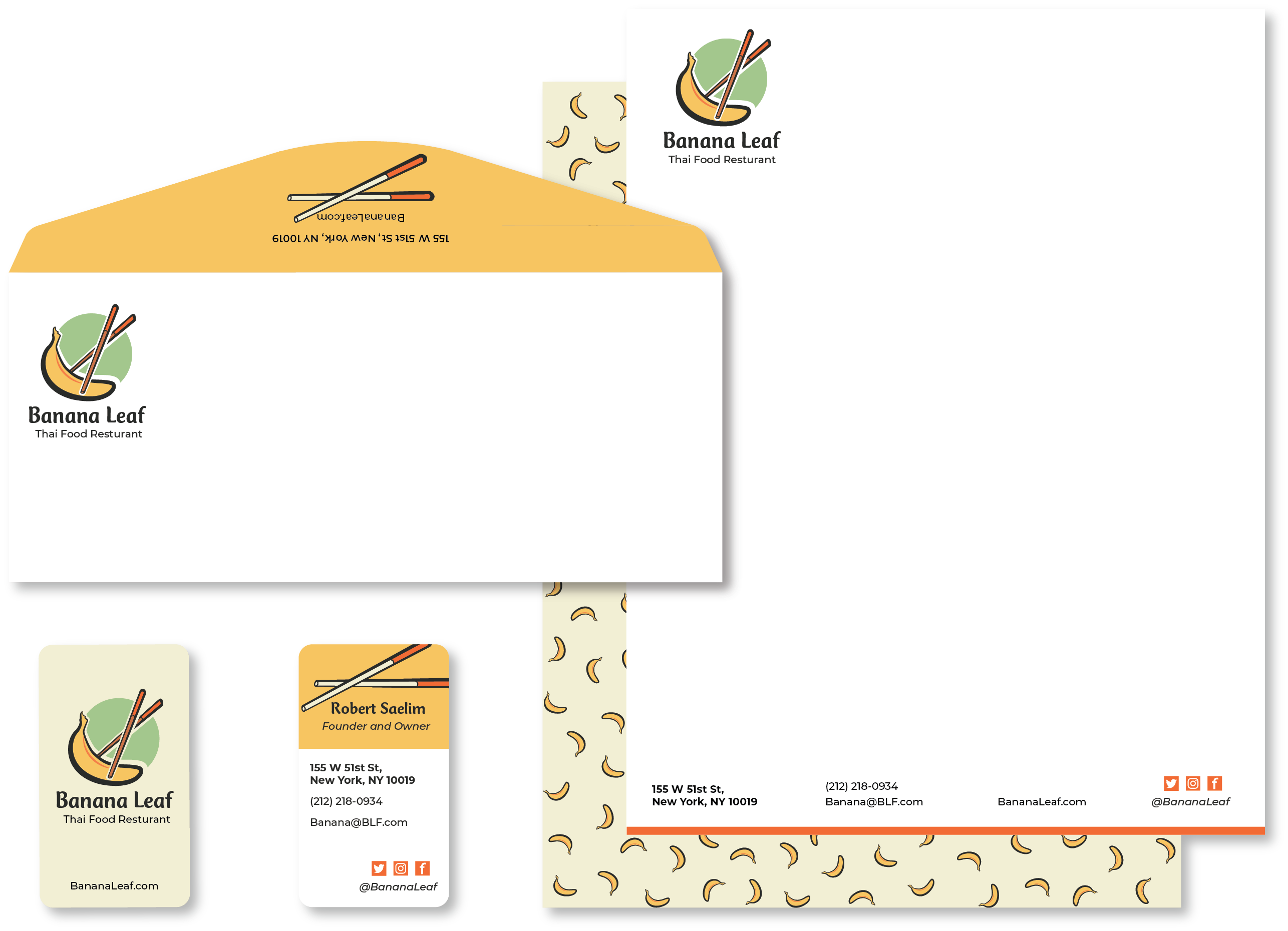 Banana Leaf Brand Identity<br>2022<br>Epson InkJet Print<br>13 x 19