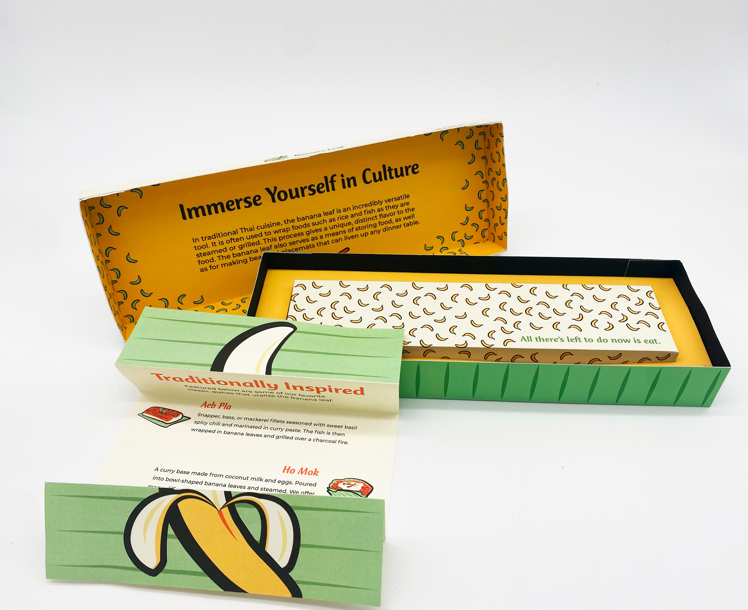 Banana Leaf Promotional Box<br>2022<br>Epson InkJet Print<br>1.5 x 12.5 x 4.25