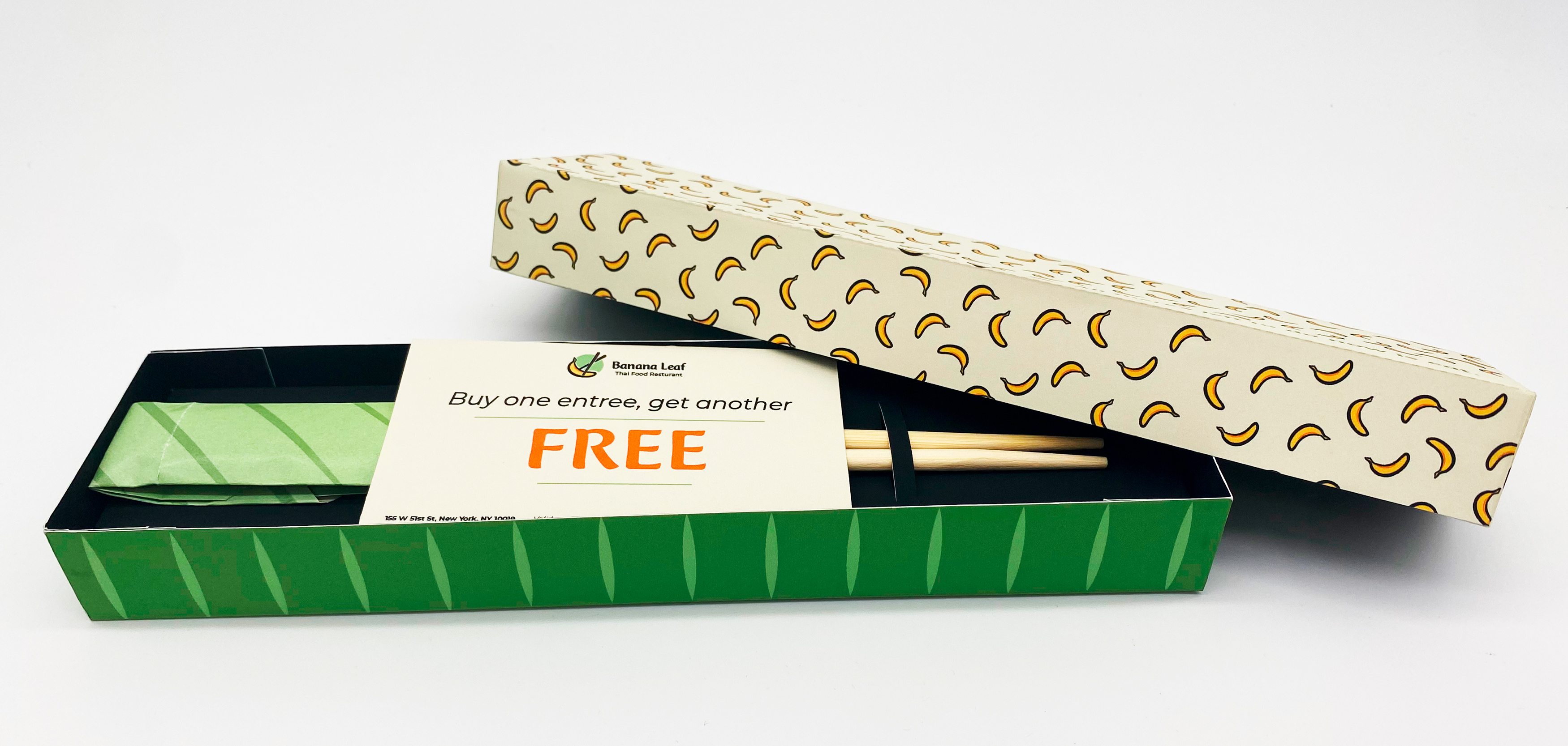 Banana Leaf Promotional Chopsticks<br>2022<br>Epson InkJet Print<br>1.5 x 12.5 x 4.25