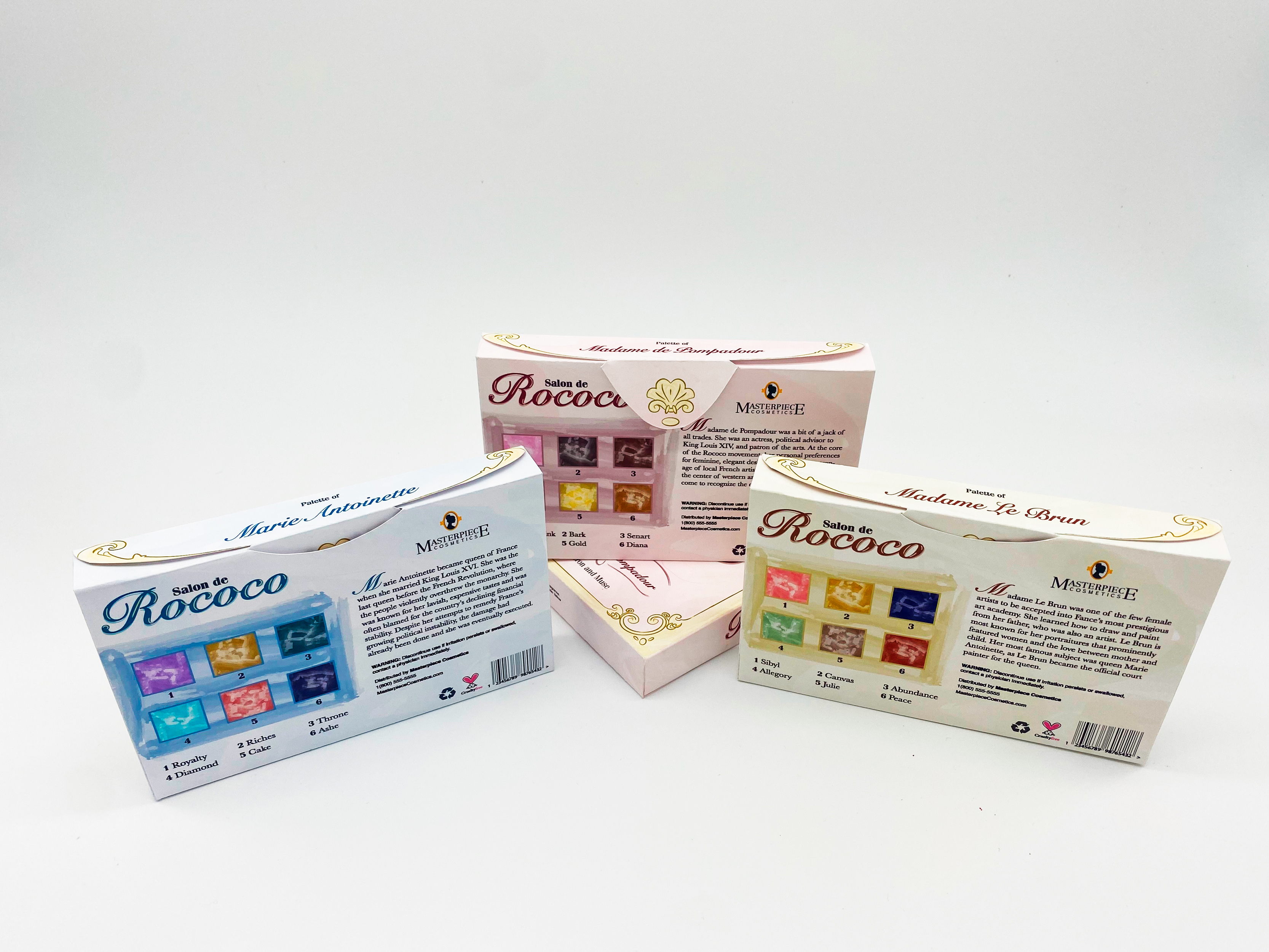 Salon de Rococo Eyeshadow Palette Back<br>2022<br>Epson InkJet Print<br>4 x 6 x 1