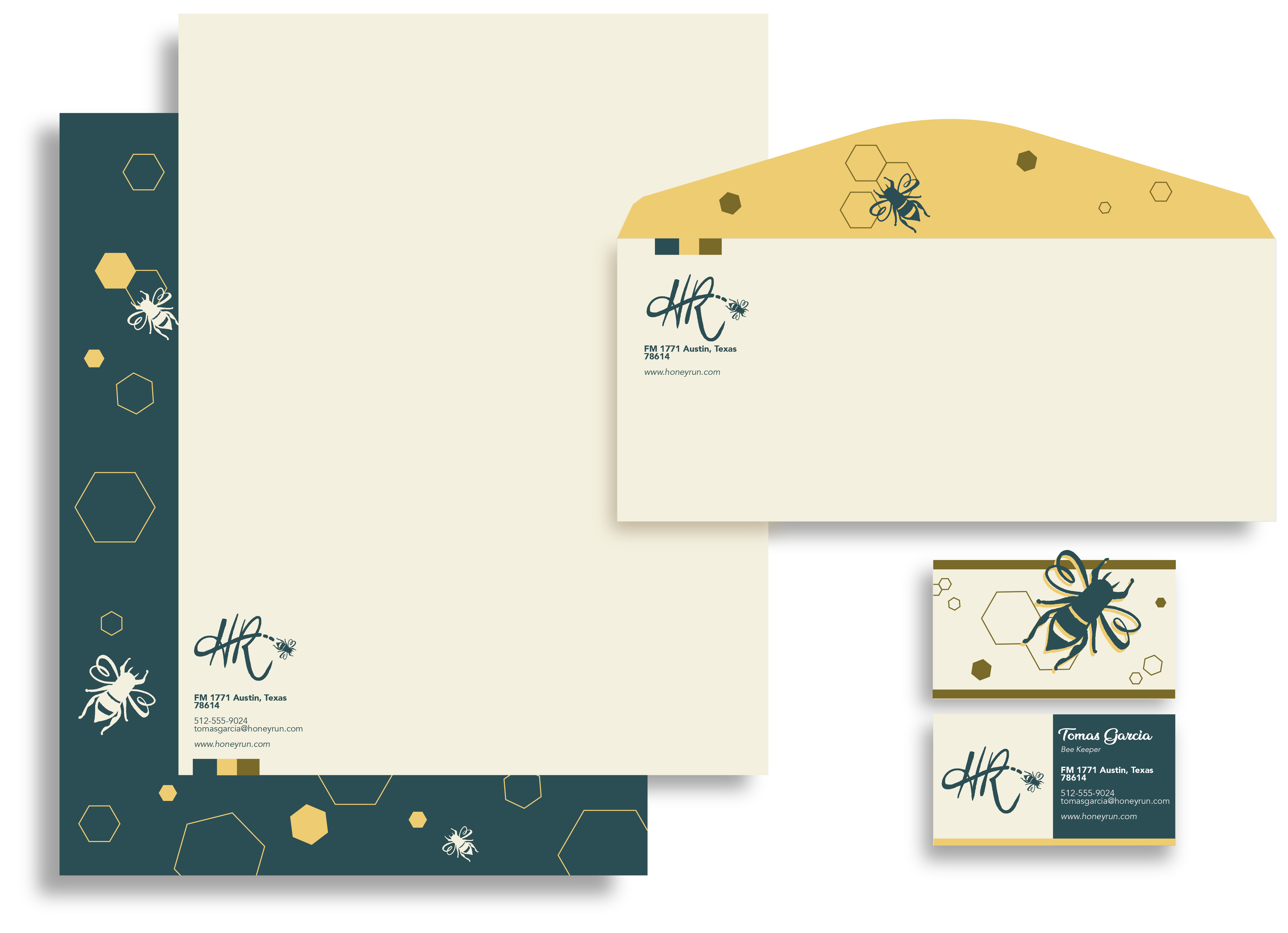 Honey Run Identity<br>2021<br>Adobe Illustrator <br>15 x 20
