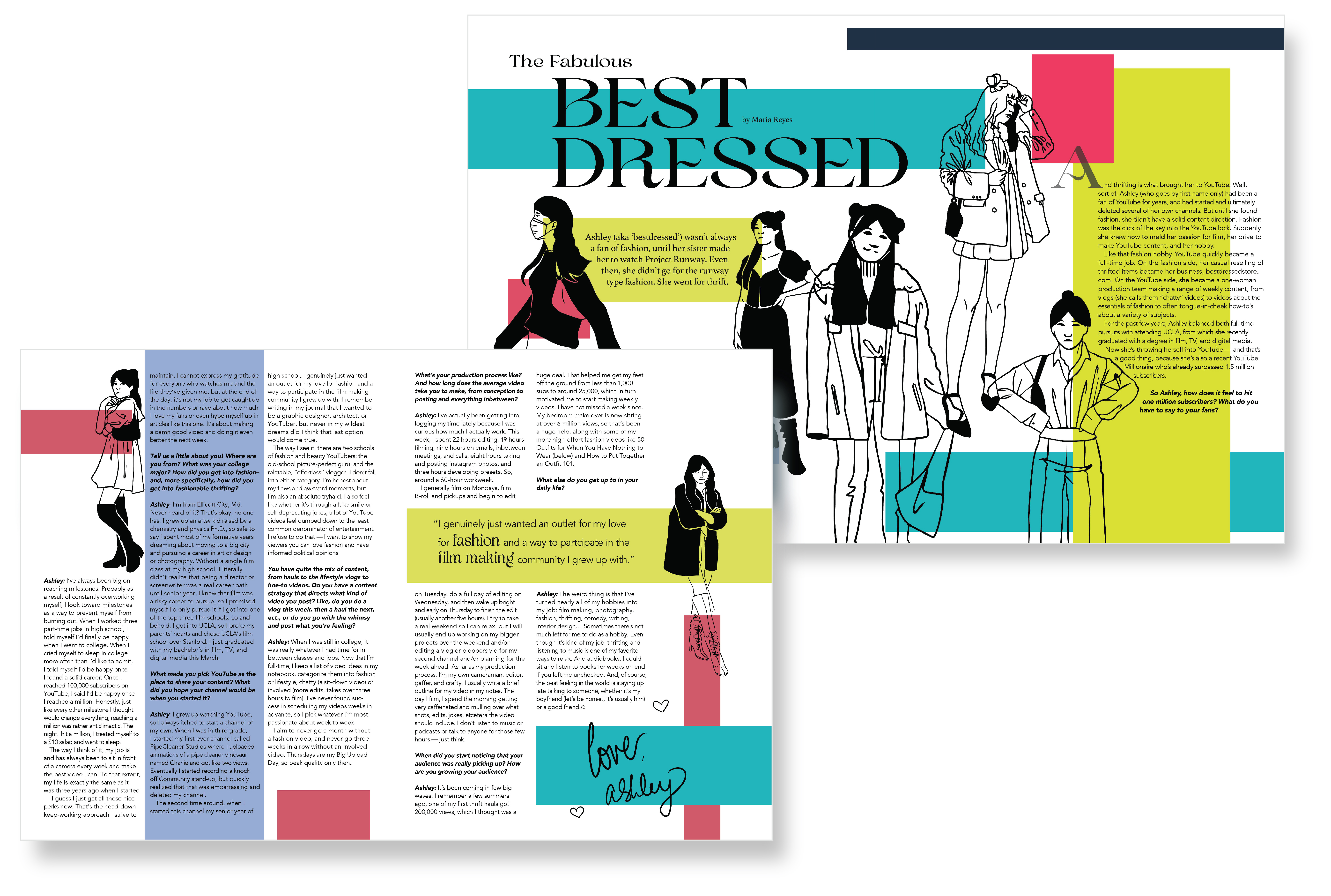 The Fabulous Best Dressed Spread<br>2021<br>Adobe Indesign<br>10 x 17