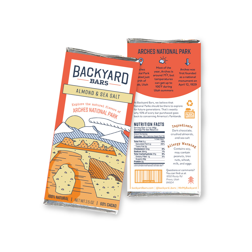 Backyard Bars Package Design Arches<br>2022<br>Epson Inkjet Print<br>6.75 x 9