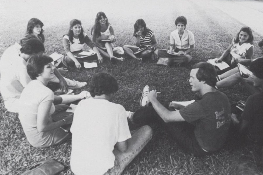 Welcome Week started in August 1979 as a program to introduce students to Baylor and acclimate them to college life. The four-day event combined the previous orientation endeavors of the Student Congress with those of the Baptist Student Union. During those first sessions, more than 2,000 freshmen participated along with approximately 650 upperclassmen who volunteered to help run the event. Programming surrounding Welcome Week changed over the course of time with the varying needs of the student body, but some specific events and the guiding principles of developing the whole person -- spiritually, emotionally, physically and mentally -- have always acted as foundational to the Welcome Week tradition.