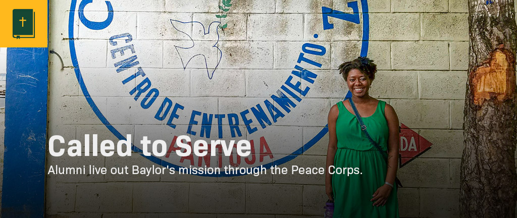An alumna in the peace corps.