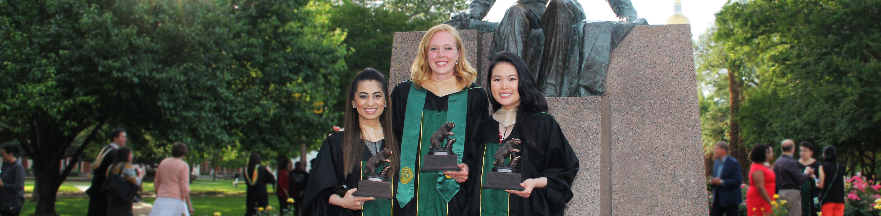 Three Female Baylor MBA Students at Graduation