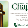 Faculty & Staff Chapel Set for Nov. 9 at Truett Seminary
