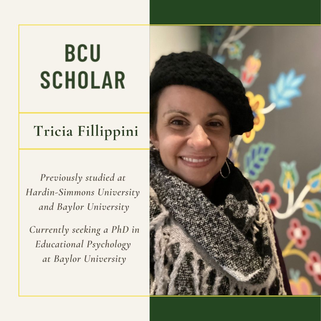 Tricia Fillippini previously studied at Hardin-Simmons University  and Baylor University and currently is seeking a PhD in Educational Psychology at Baylor University
