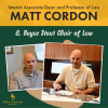 Interim Associate Dean Matt Cordon Named the A. Royce Stout Endowed Chair of Law